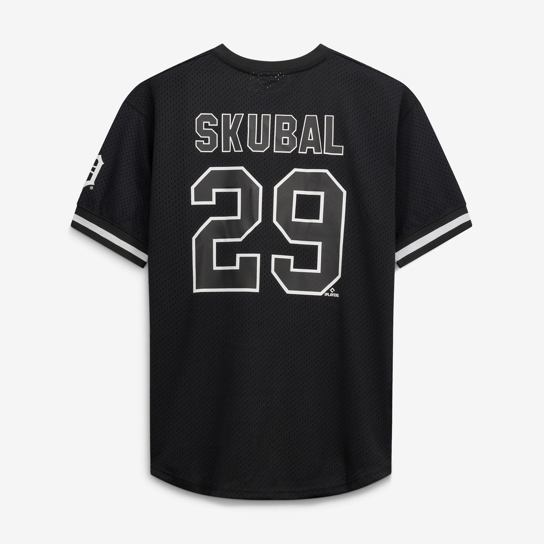 Detroit Tigers Tarik Skubal Fanatics Big & Tall Heavyweight Mesh Jersey - Black/White