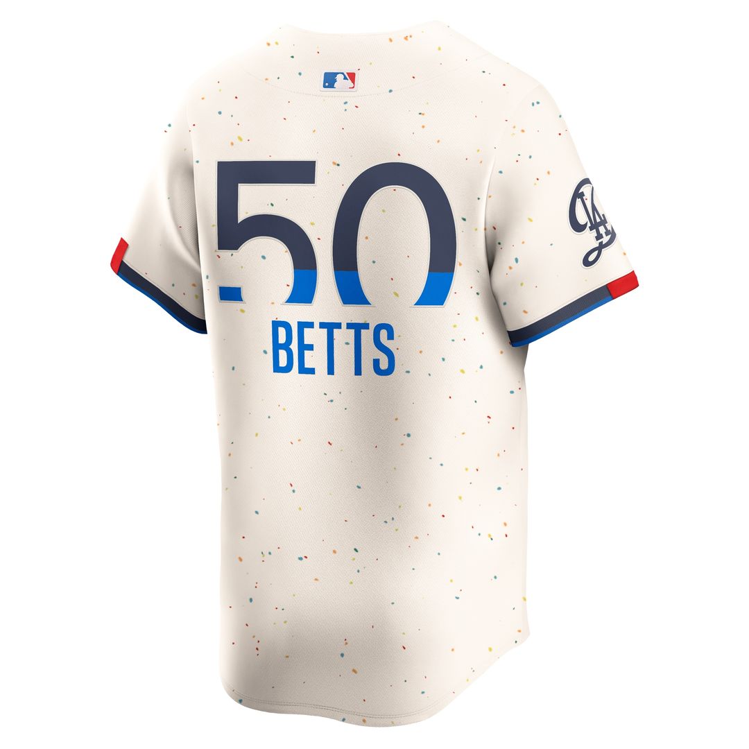 Los Angeles Dodgers Mookie Betts Nike City Connect Limited Jersey - Cream