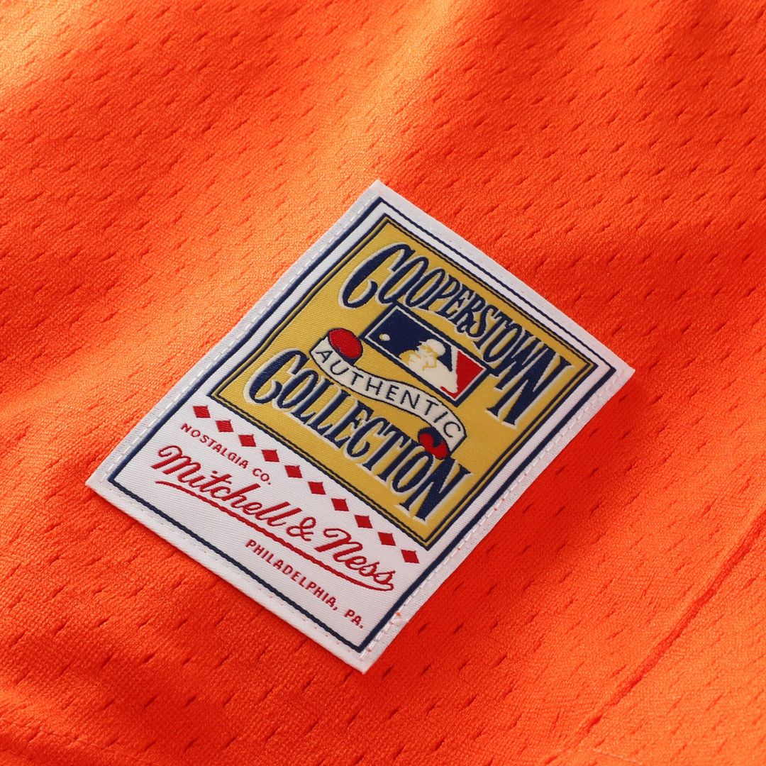 Detroit Tigers Kirk Gibson Mitchell & Ness Cooperstown Mesh Batting Practice Button-Up Jersey - Orange