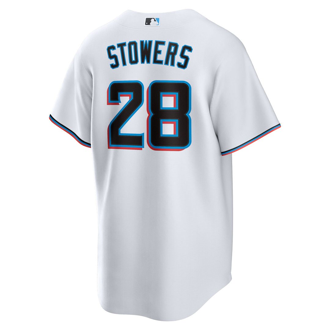 Miami Marlins Kyle Stowers Nike Youth Home Replica Jersey - White