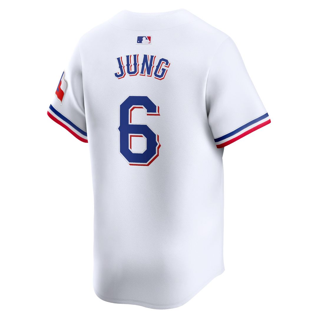 Texas Rangers Josh Jung Nike Home Limited Jersey - White