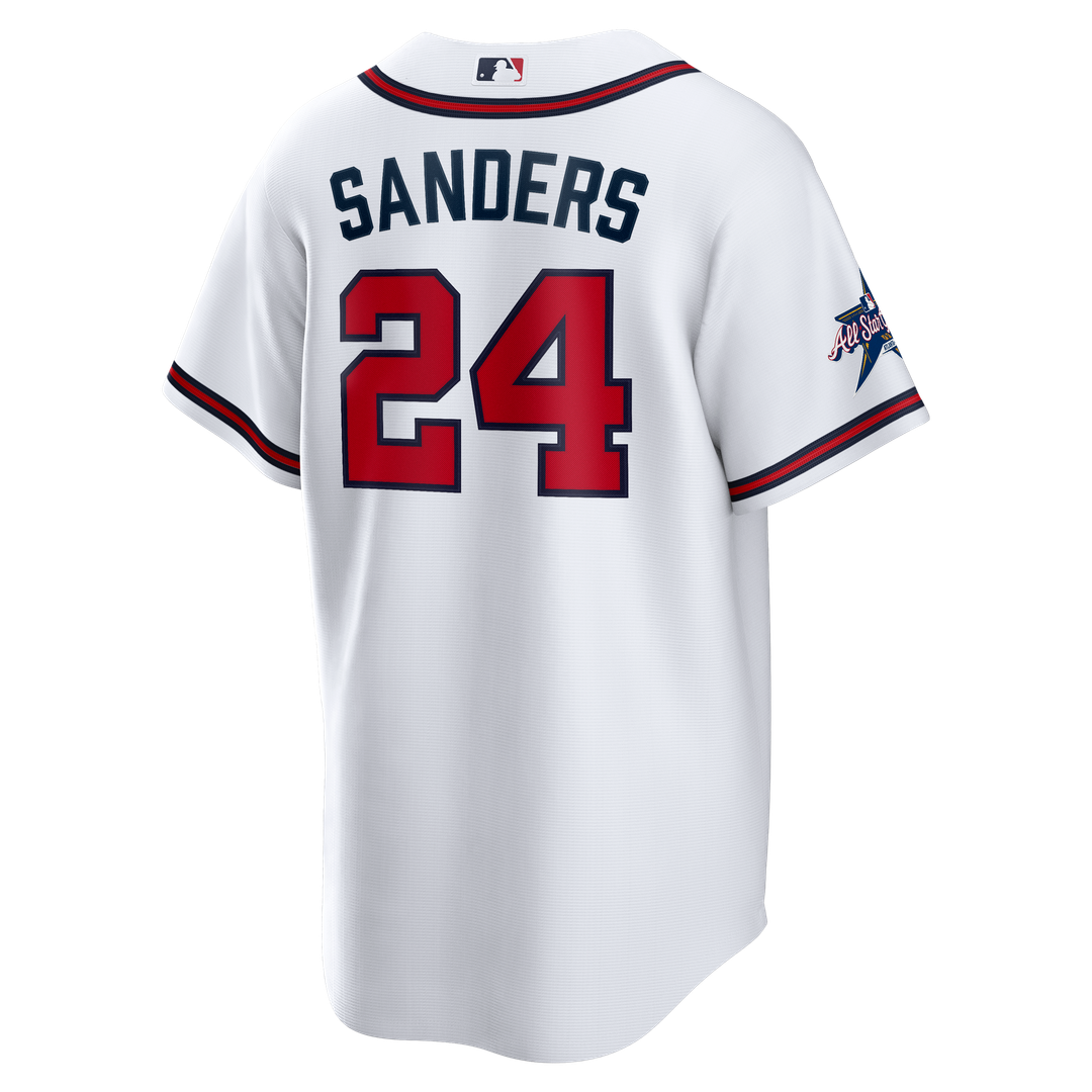 Atlanta Braves Deion Sanders Nike Home Retired Replica Jersey - White