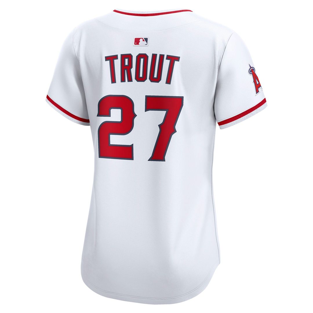 Los Angeles Angels Mike Trout Nike Women's Home Limited Jersey - White