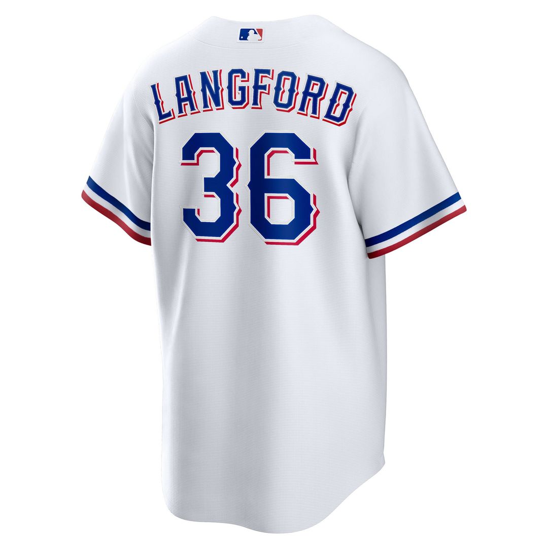 Texas Rangers Wyatt Langford Nike Youth Home Replica Jersey - White