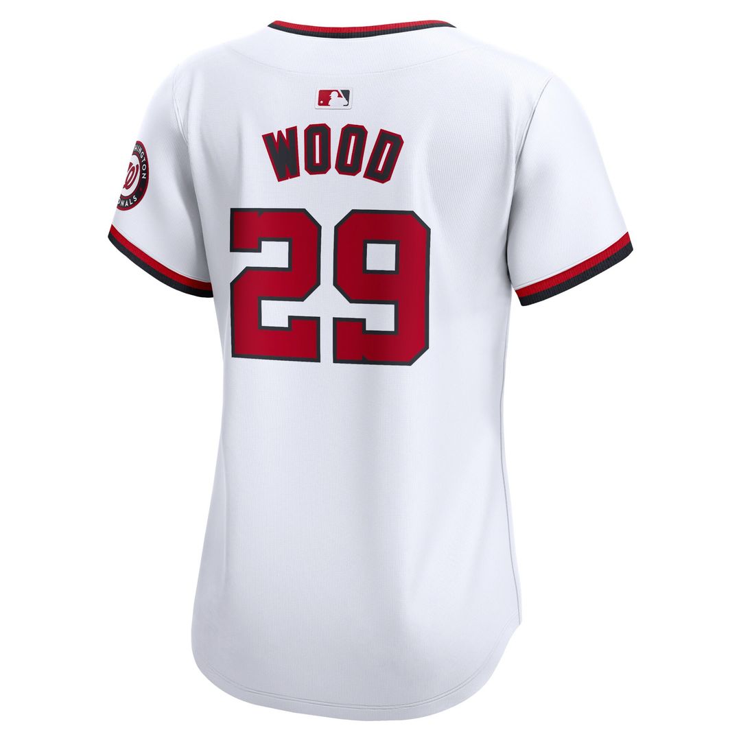 Washington Nationals James Wood Nike Women's Home Limited Jersey - White