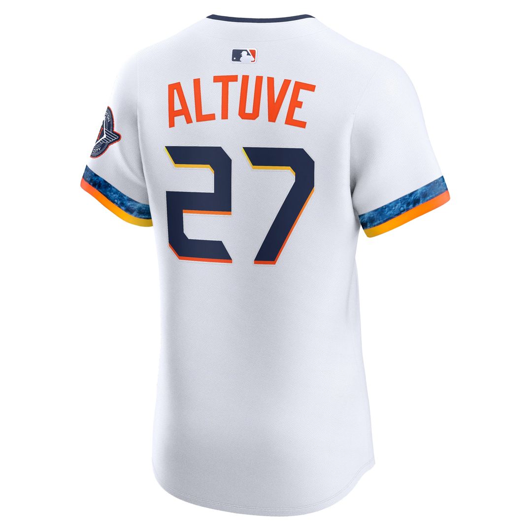 Houston Astros Jose Altuve Nike 2025 City Connect Elite Jersey - White