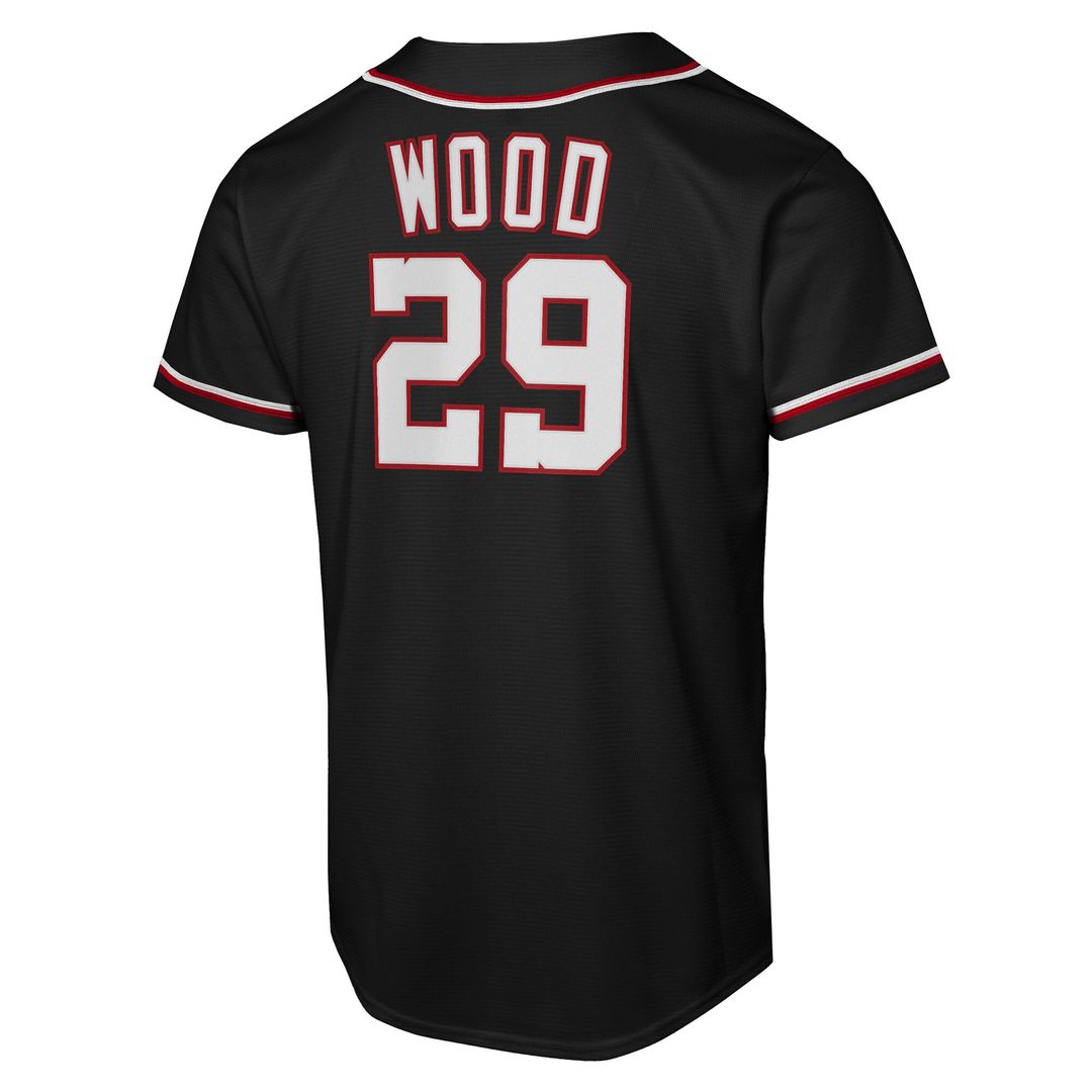 Washington Nationals James Wood Nike Youth Fashion Replica Jersey - Black