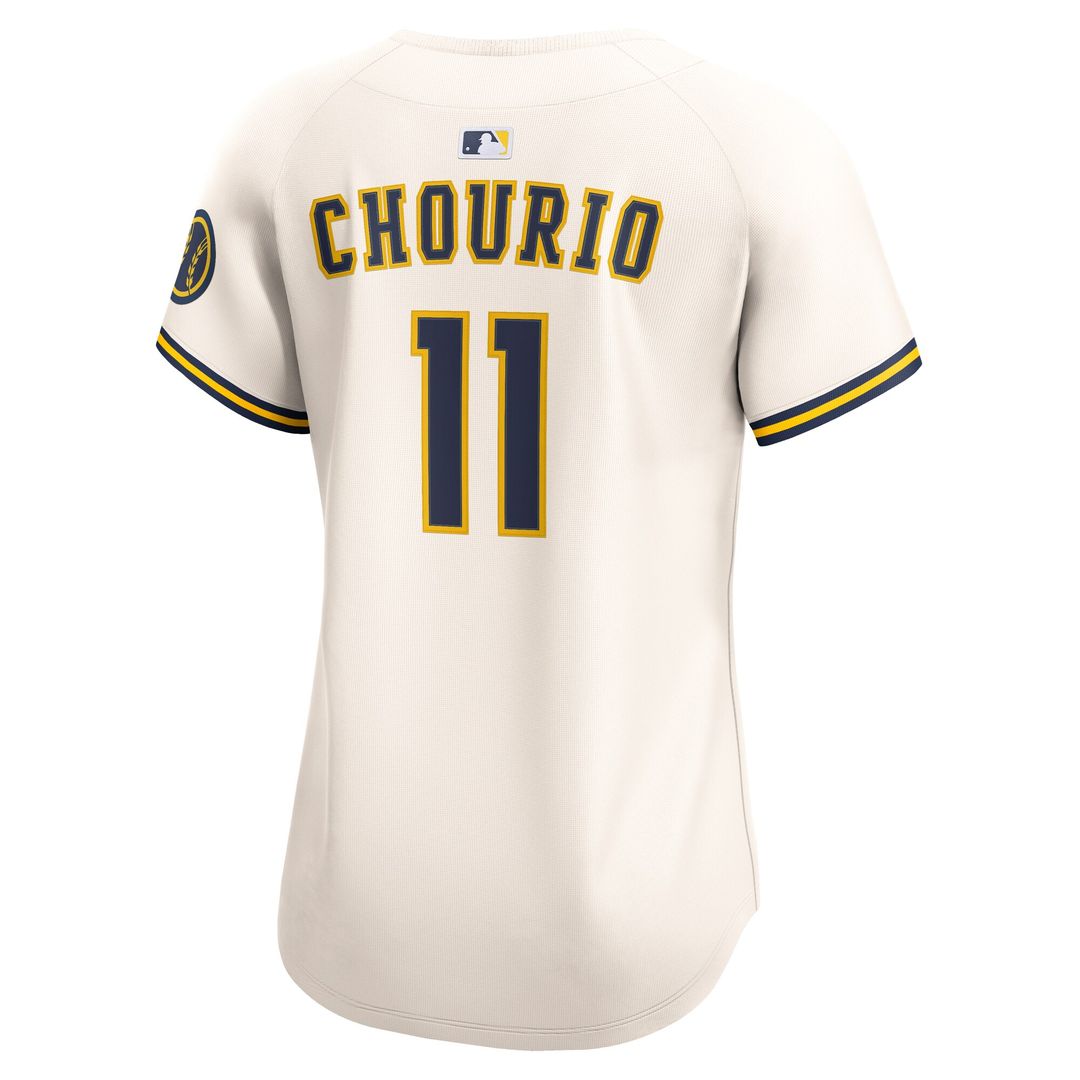Milwaukee Brewers Jackson Chourio Nike Women's Home Limited Jersey - Cream