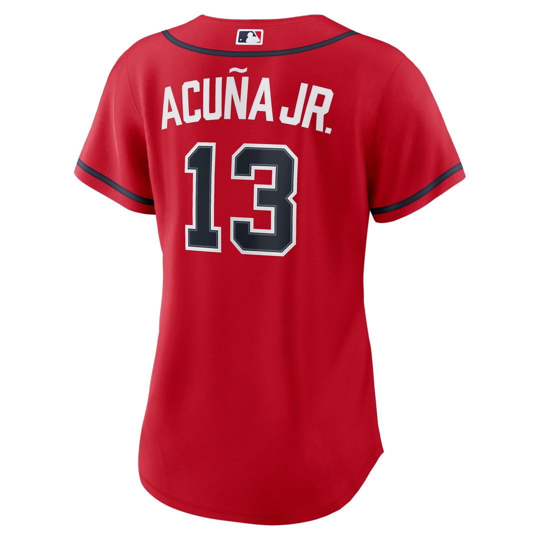 Atlanta Braves Ronald Acuña Jr. Nike Women's Alternate Replica Jersey - Navy