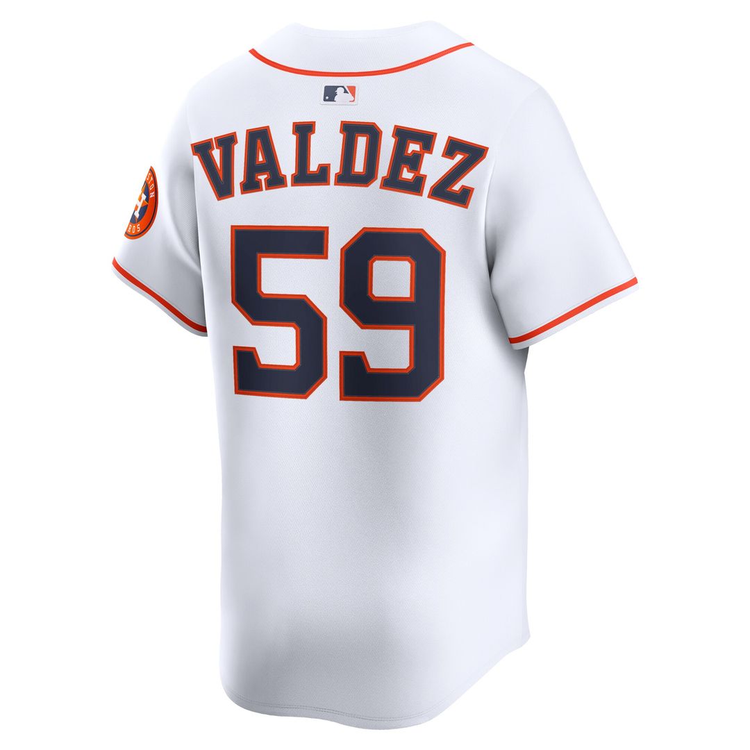 Houston Astros Framber Valdez Nike Home Limited Jersey - White