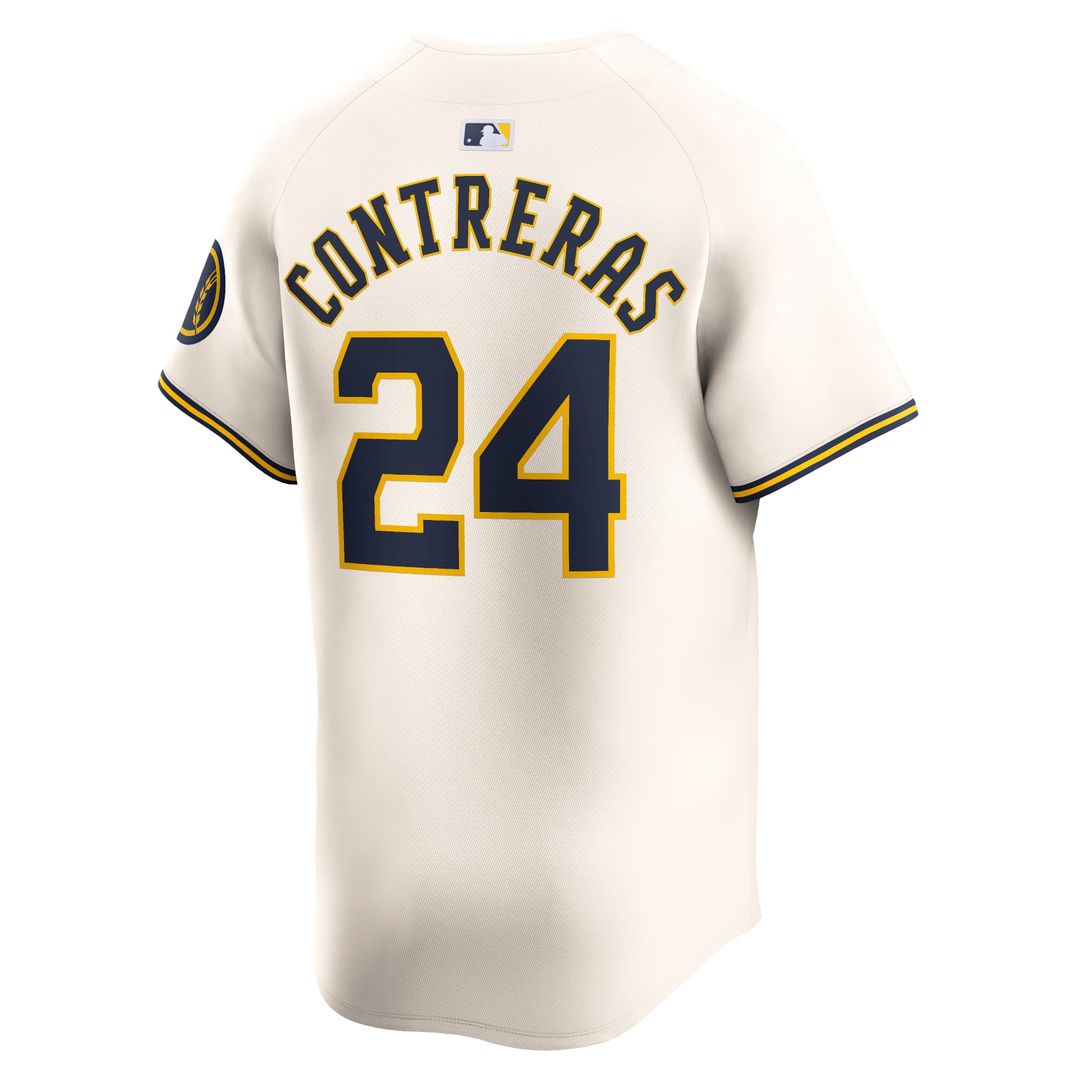 Milwaukee Brewers William Contreras Nike Home Limited Jersey - Cream