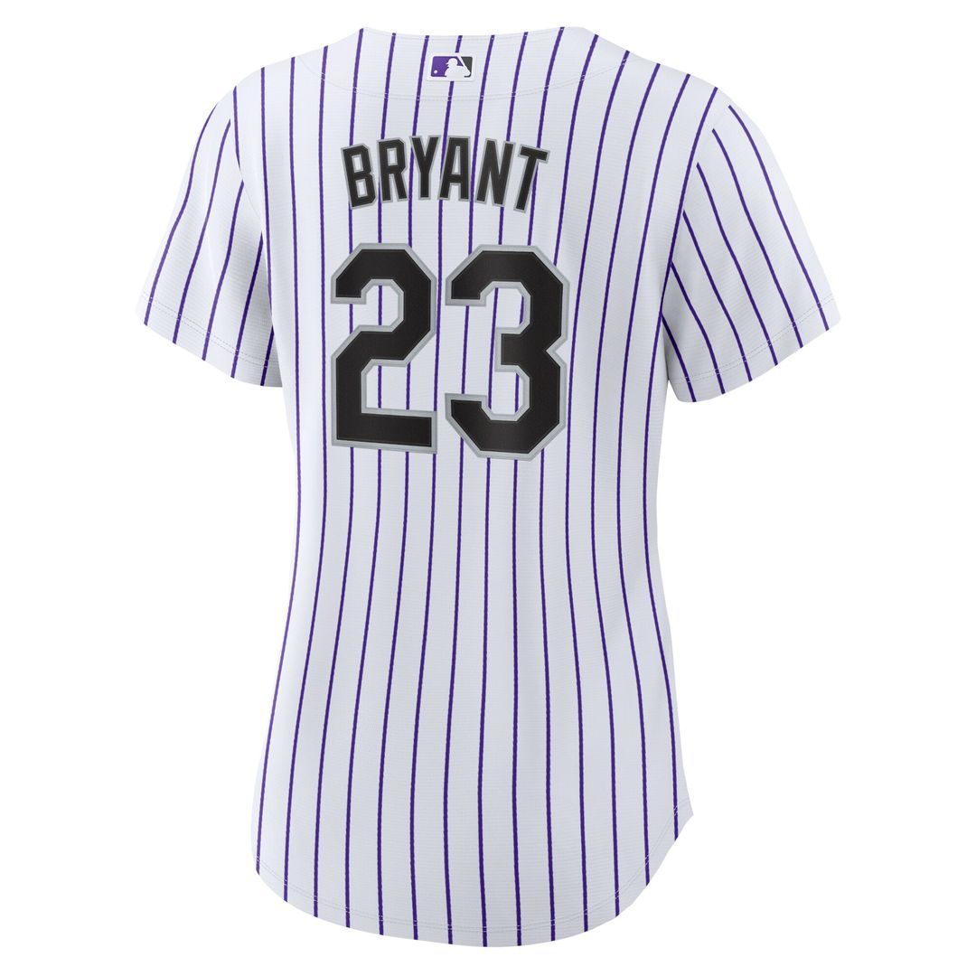 Colorado Rockies Kris Bryant Nike Women's Replica Jersey - White/Purple