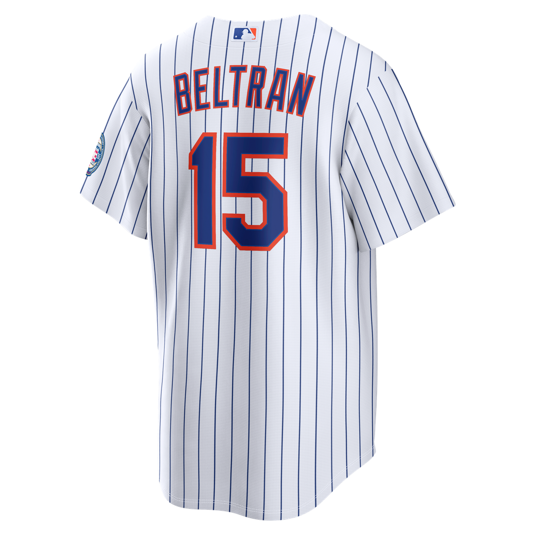 New York Mets Carlos Beltran Nike Home Replica 2026 Hall of Fame Patch Jersey - White