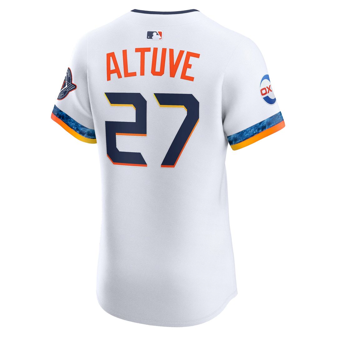 Houston Astros Jose Altuve Nike 2025 City Connect Elite Jersey - White
