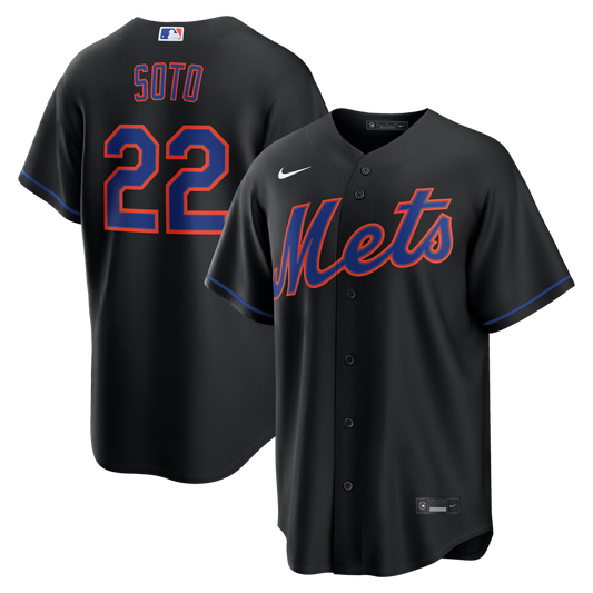 New York Mets Juan Soto Nike Alternate Replica Jersey - Black