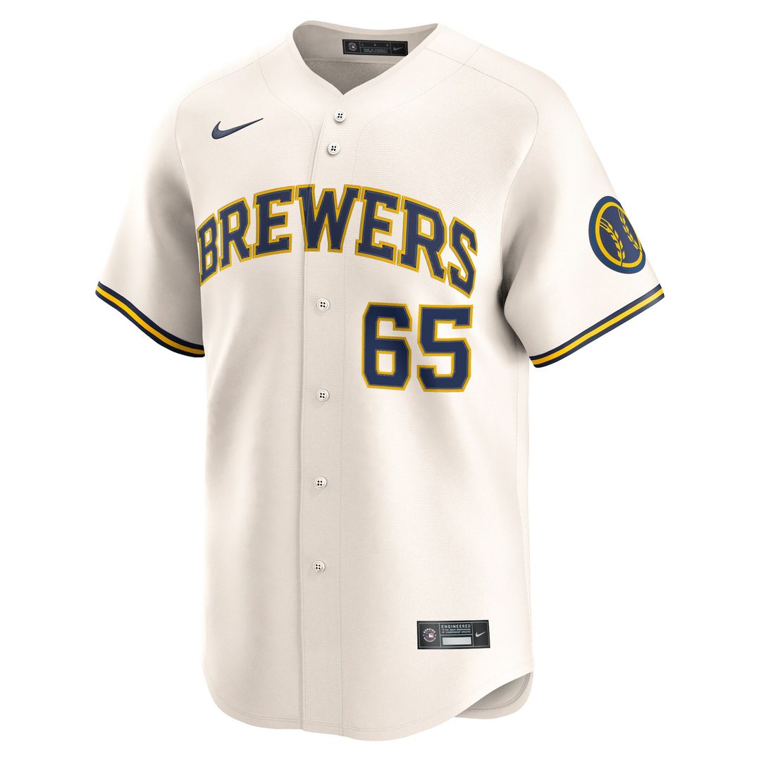 Milwaukee Brewers Nestor Cortes Nike Home Limited Jersey - Cream