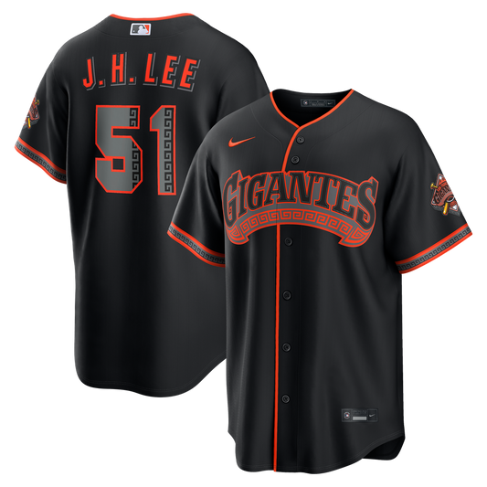San Francisco Giants Jung Hoo Lee Nike Alternate Stadium Jersey - Black