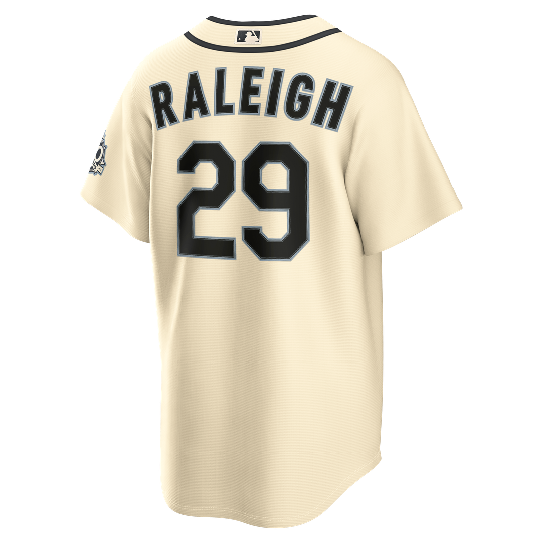 Seattle Mariners Cal Raleigh Nike Alternate 50th Season Patch Stadium Jersey - Teal