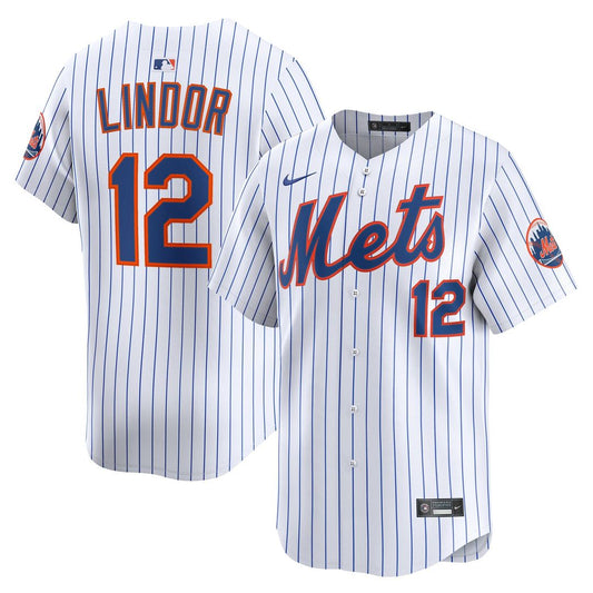 New York Mets Francisco Lindor Nike Home Limited Jersey - White