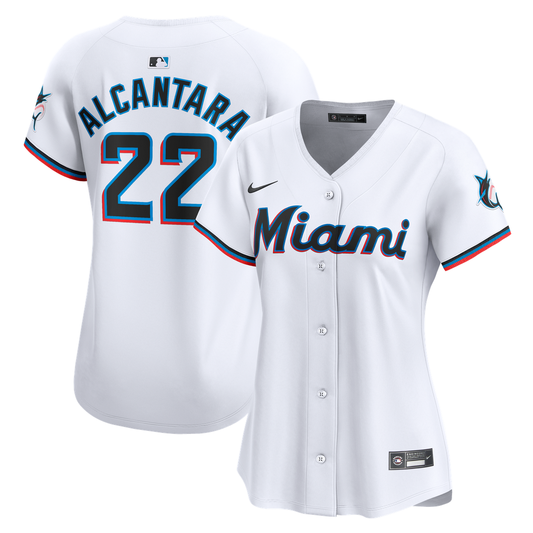 Miami Marlins Sandy Alcantara Nike Women's Home Limited Jersey - White