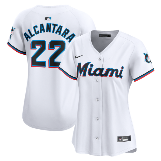 Miami Marlins Sandy Alcantara Nike Women's Home Limited Jersey - White