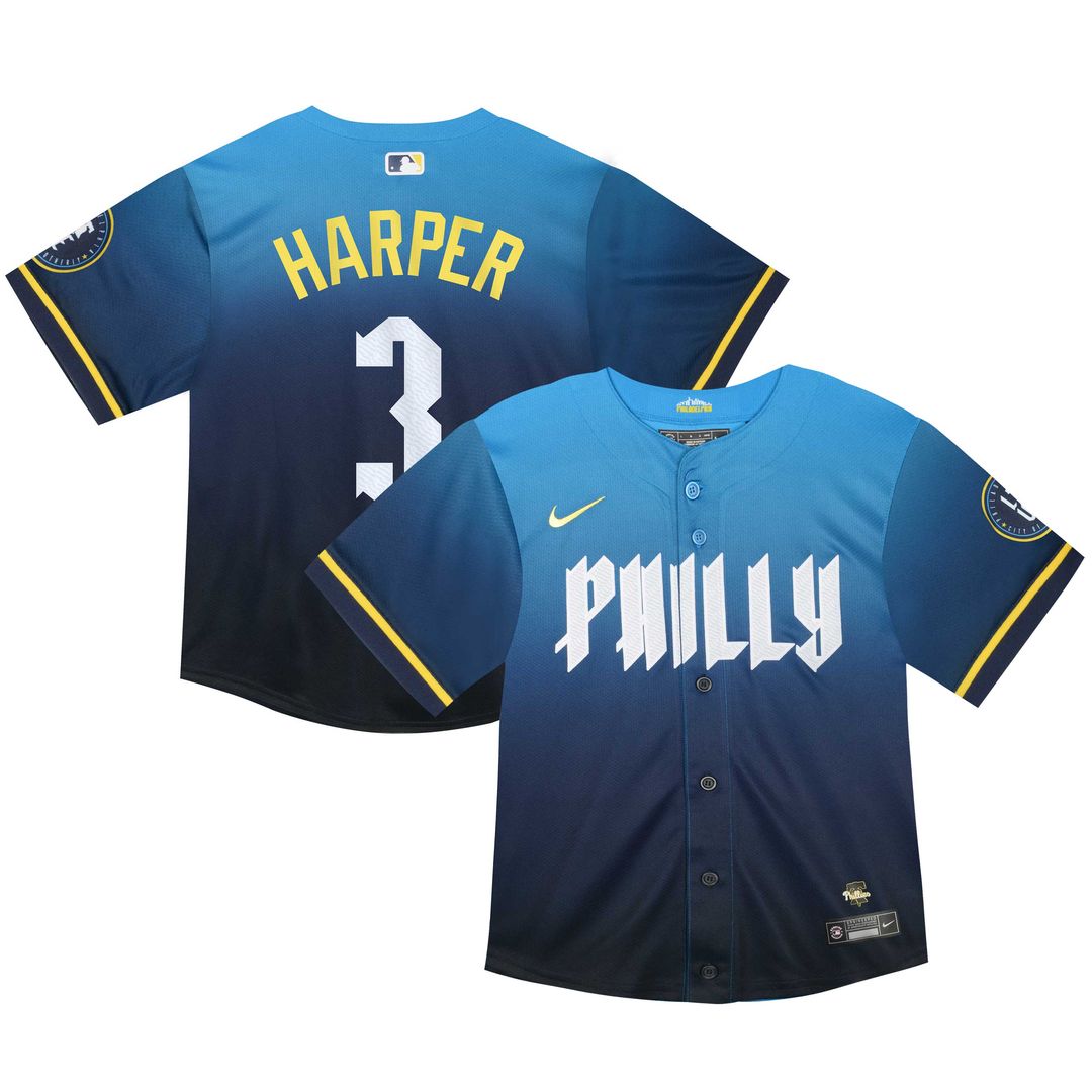 Philadelphia Phillies Bryce Harper Nike Toddler 2024 City Connect Limited Jersey - Blue