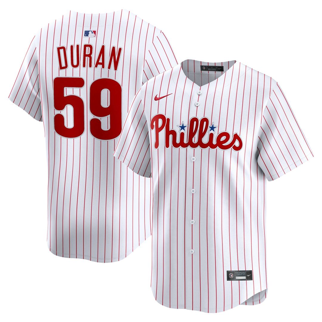 Philadelphia Phillies Jhoan Duran Nike Home Limited Jersey - White