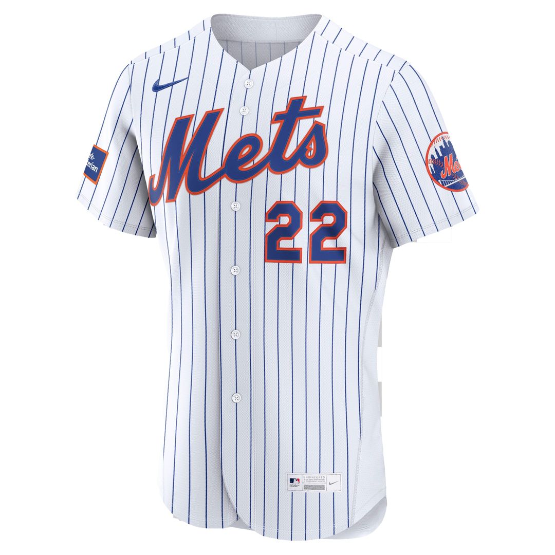 New York Mets Juan Soto Nike Home Authentic Sponsor Patch Jersey - White