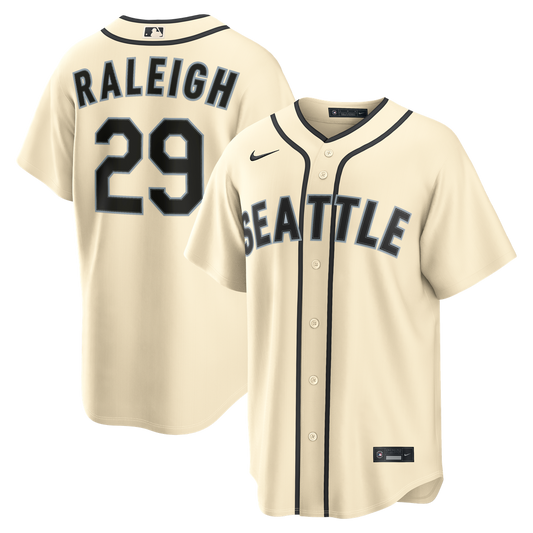 Seattle Mariners Cal Raleigh Nike Alternate Replica Jersey - Cream