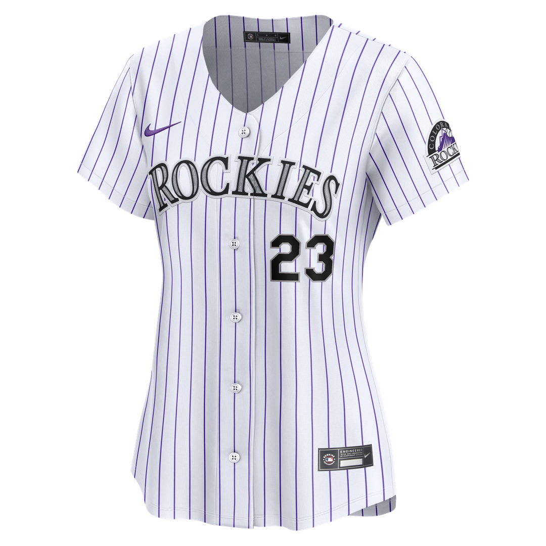 Colorado Rockies Kris Bryant Nike Women's Home Limited Jersey - White