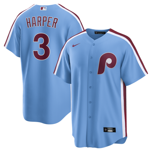 Philadelphia Phillies Bryce Harper Nike Alternate Replica Jersey - Light Blue