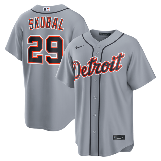 Detroit Tigers Tarik Skubal Nike Road Replica Jersey - Gray