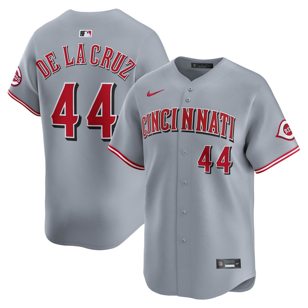 Cincinnati Reds Elly De La Cruz Nike Road Limited Jersey - Gray