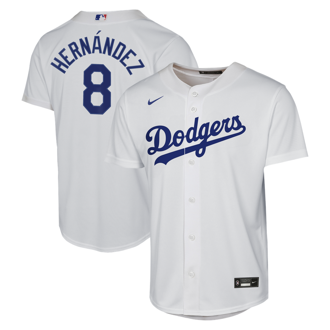 Los Angeles Dodgers Enrique Hernández Nike Youth Home Baseline Jersey - White