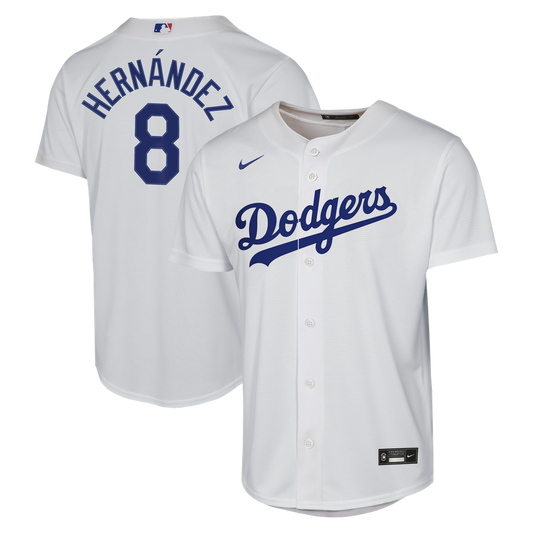 Los Angeles Dodgers Enrique Hernández Nike Youth Home Baseline Jersey - White