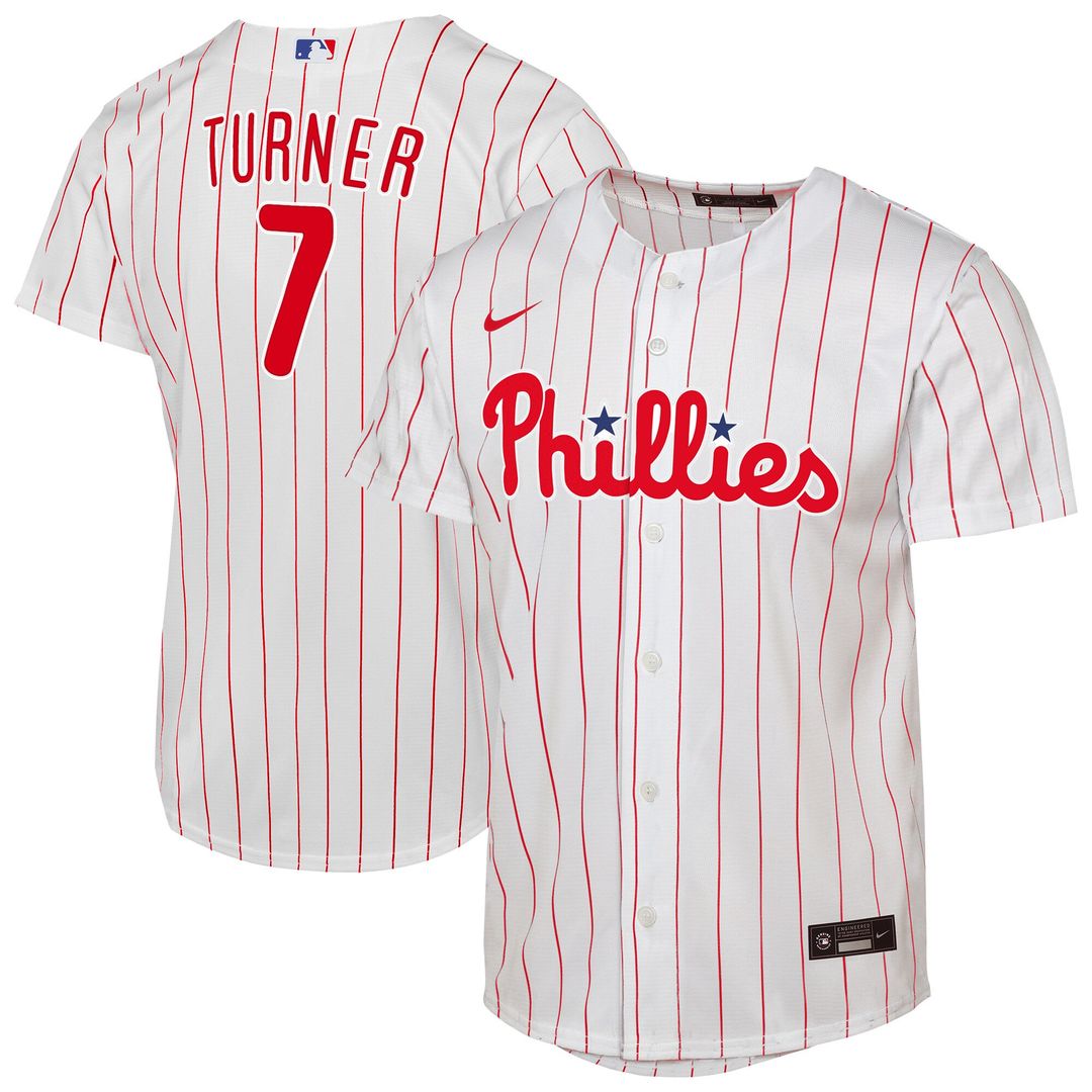 Philadelphia Phillies Trea Turner Nike Youth Home Replica Jersey - White