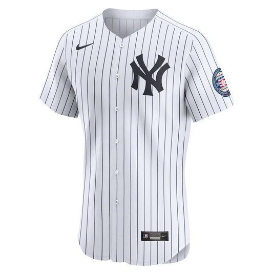 New York Yankees Derek Jeter Nike Home 2020 Hall of Fame Induction Patch Elite Jersey - White