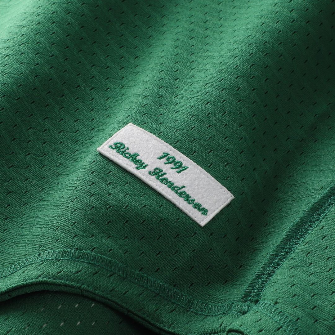Athletics Rickey Henderson Mitchell & Ness Authentic Batting Practice Jersey - Green