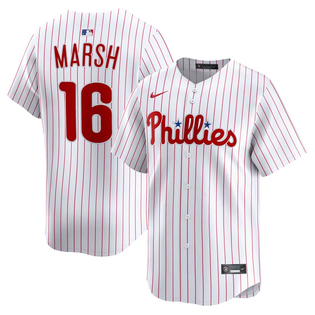 Philadelphia Phillies Brandon Marsh Nike Home Limited Jersey - White