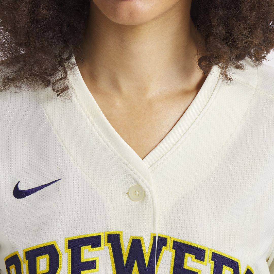 Milwaukee Brewers Christian Yelich Nike Women's Home Limited Jersey - Cream