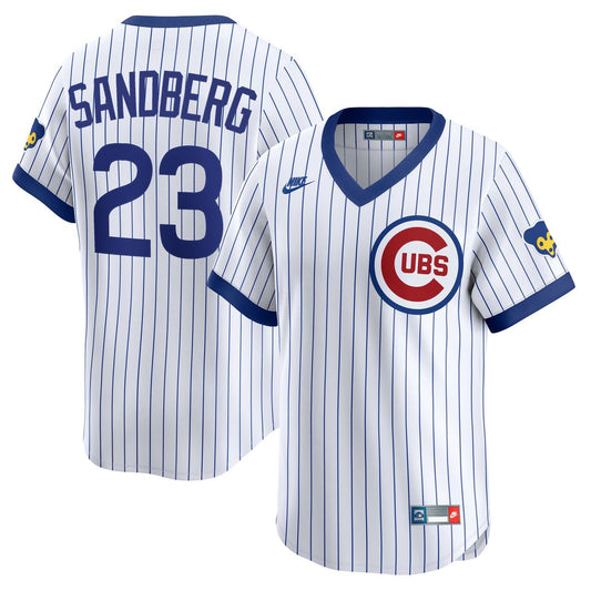 Chicago Cubs Ryne Sandberg Nike Throwback Cooperstown Limited Jersey - White
