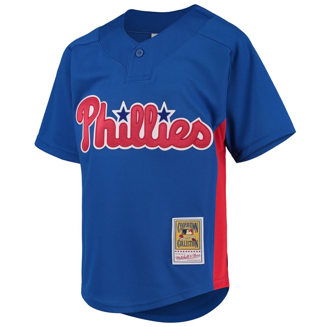 Philadelphia Phillies Roy Halladay Mitchell & Ness Youth Cooperstown Mesh Batting Practice Jersey - Royal