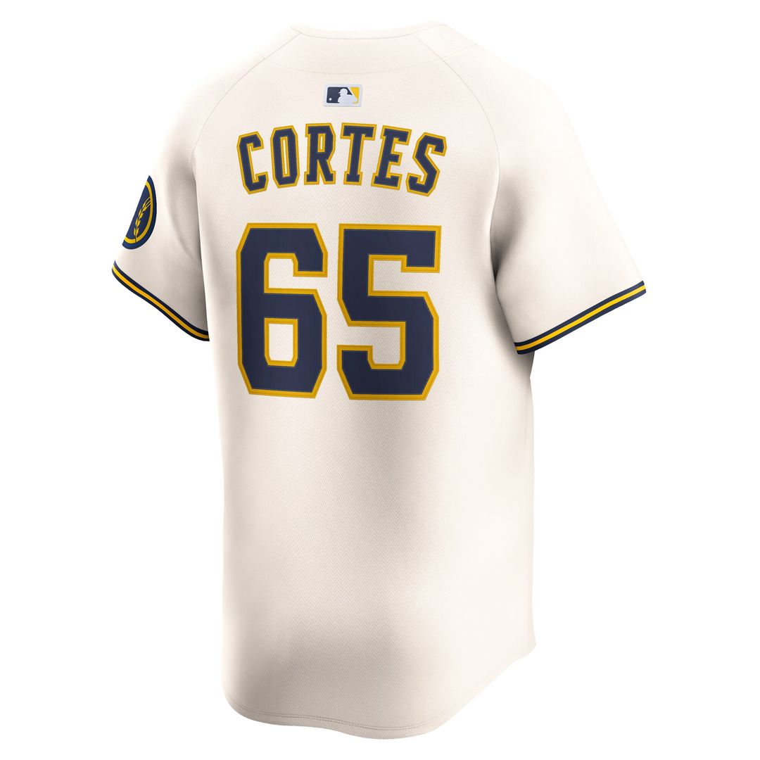Milwaukee Brewers Nestor Cortes Nike Home Limited Jersey - Cream