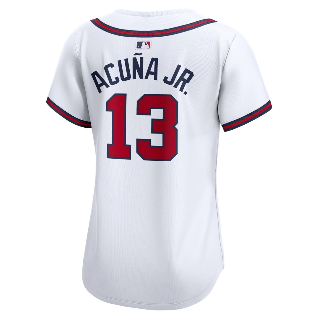 Atlanta Braves Ronald Acuna Nike Women's Home Limited Jersey - White