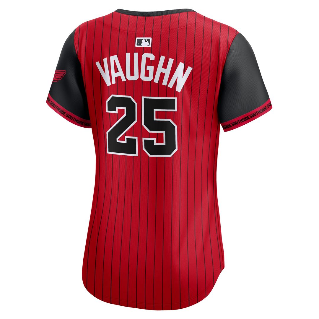 Chicago White Sox Andrew Vaughn Nike Women's 2025 City Connect Limited Jersey - Red/Black