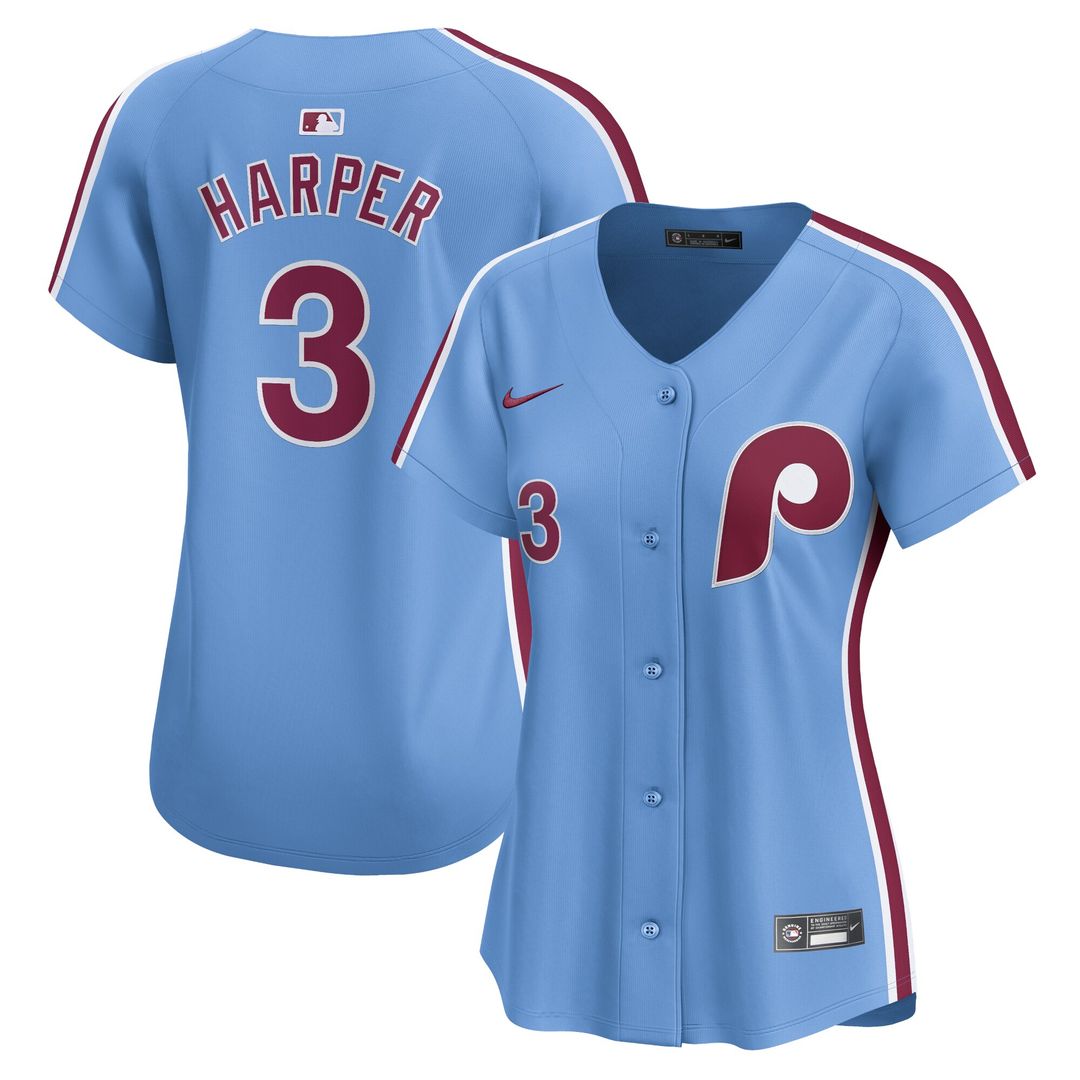 Philadelphia Phillies Bryce Harper Nike Women's Alternate Limited Jersey - Light Blue