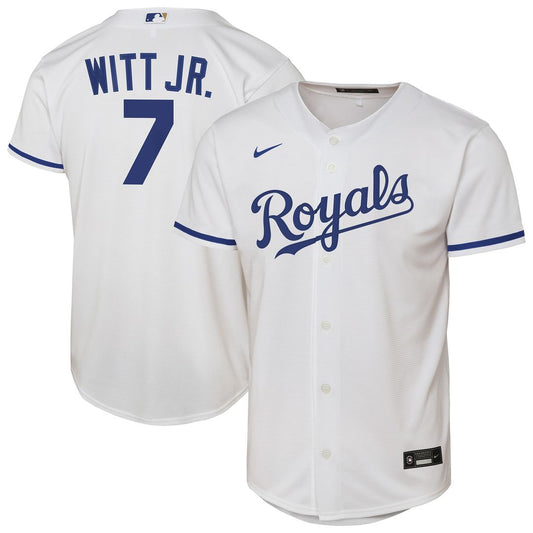 Kansas City Royals Bobby Witt Jr. Nike Youth Home Replica Jersey - White