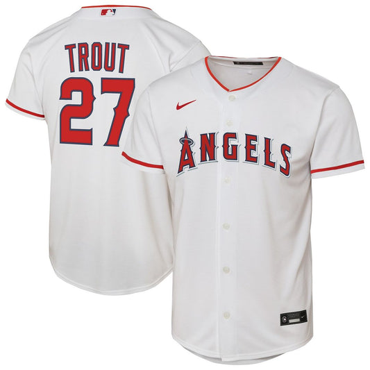 Los Angeles Angels Mike Trout Nike Youth Home Replica Jersey - White