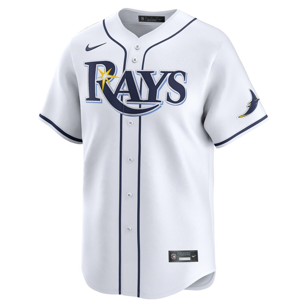 Tampa Bay Rays Junior Caminero Nike Youth Home Limited Jersey - White