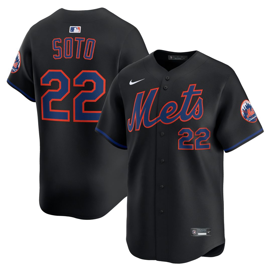 New York Mets Juan Soto Nike Alternate Limited Jersey - Black